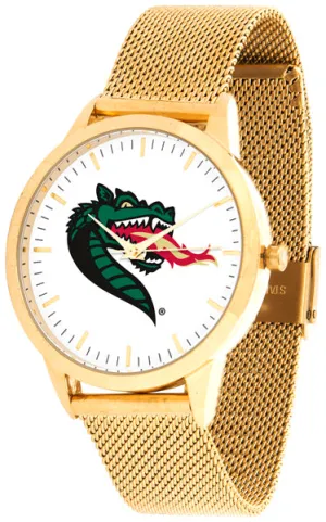 UAB Blazers Statement Mesh Band Unisex Watch - Gold