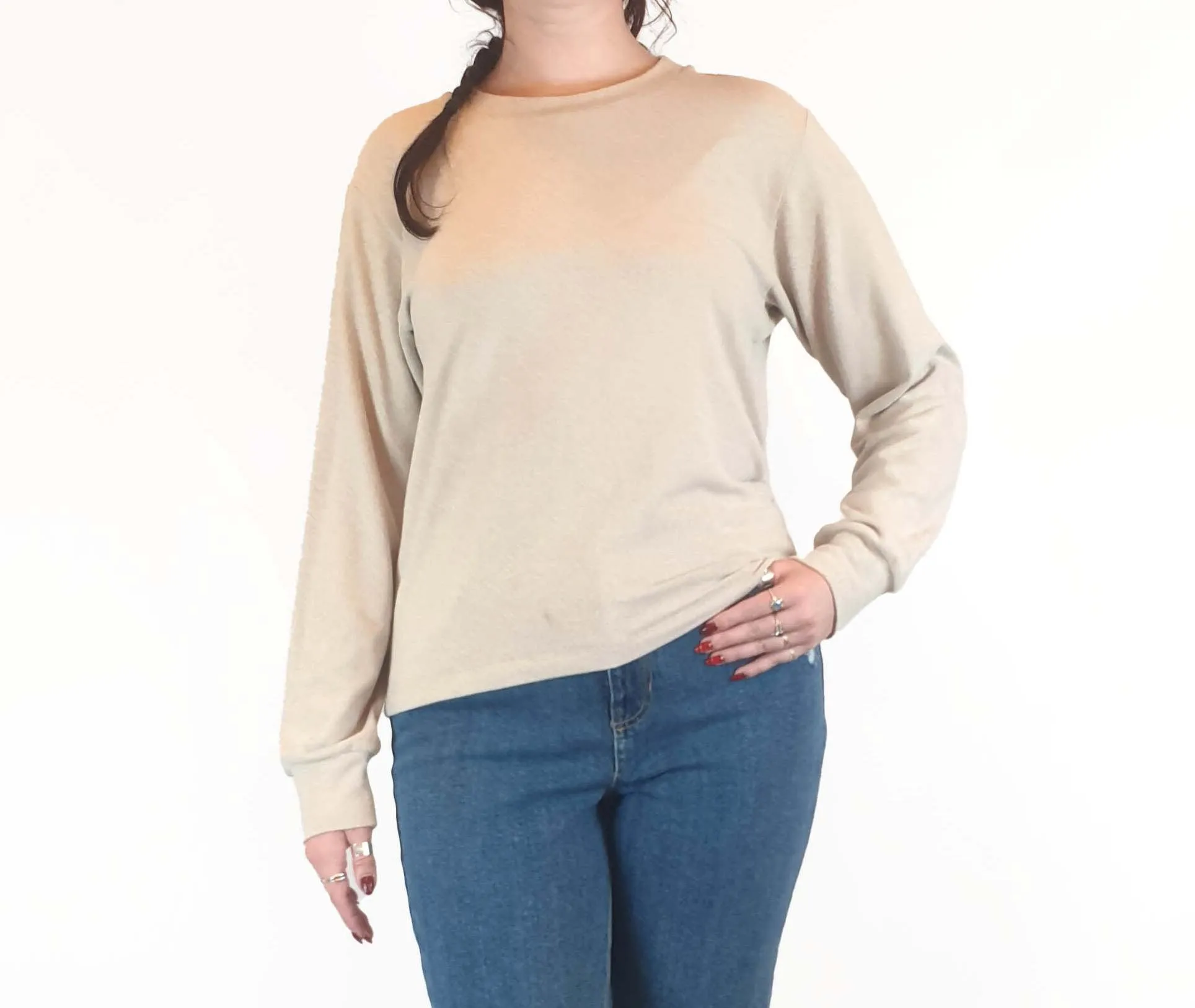 Uniqlo soft beige neutral jumper size M (best fits size 12)
