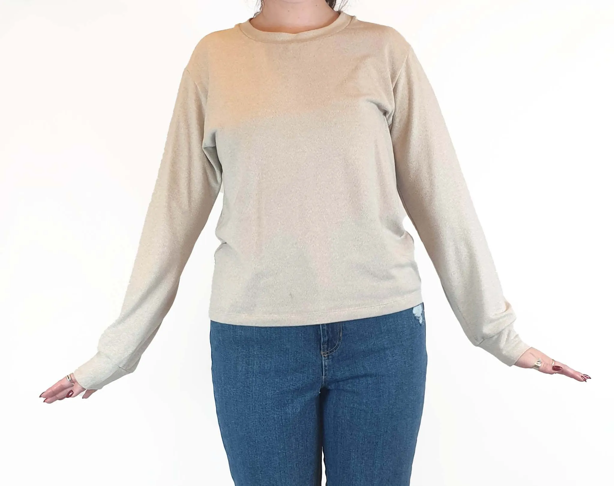 Uniqlo soft beige neutral jumper size M (best fits size 12)