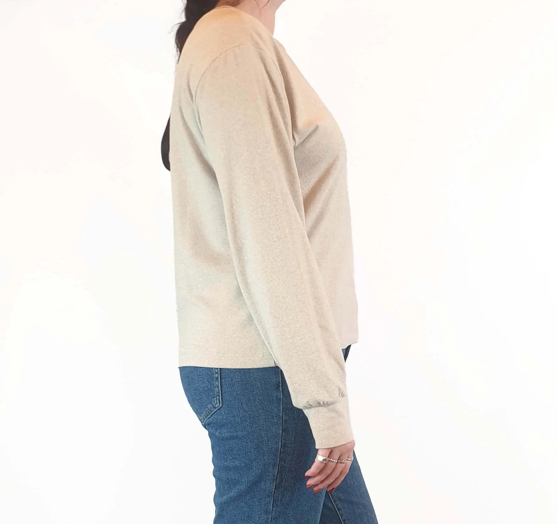 Uniqlo soft beige neutral jumper size M (best fits size 12)