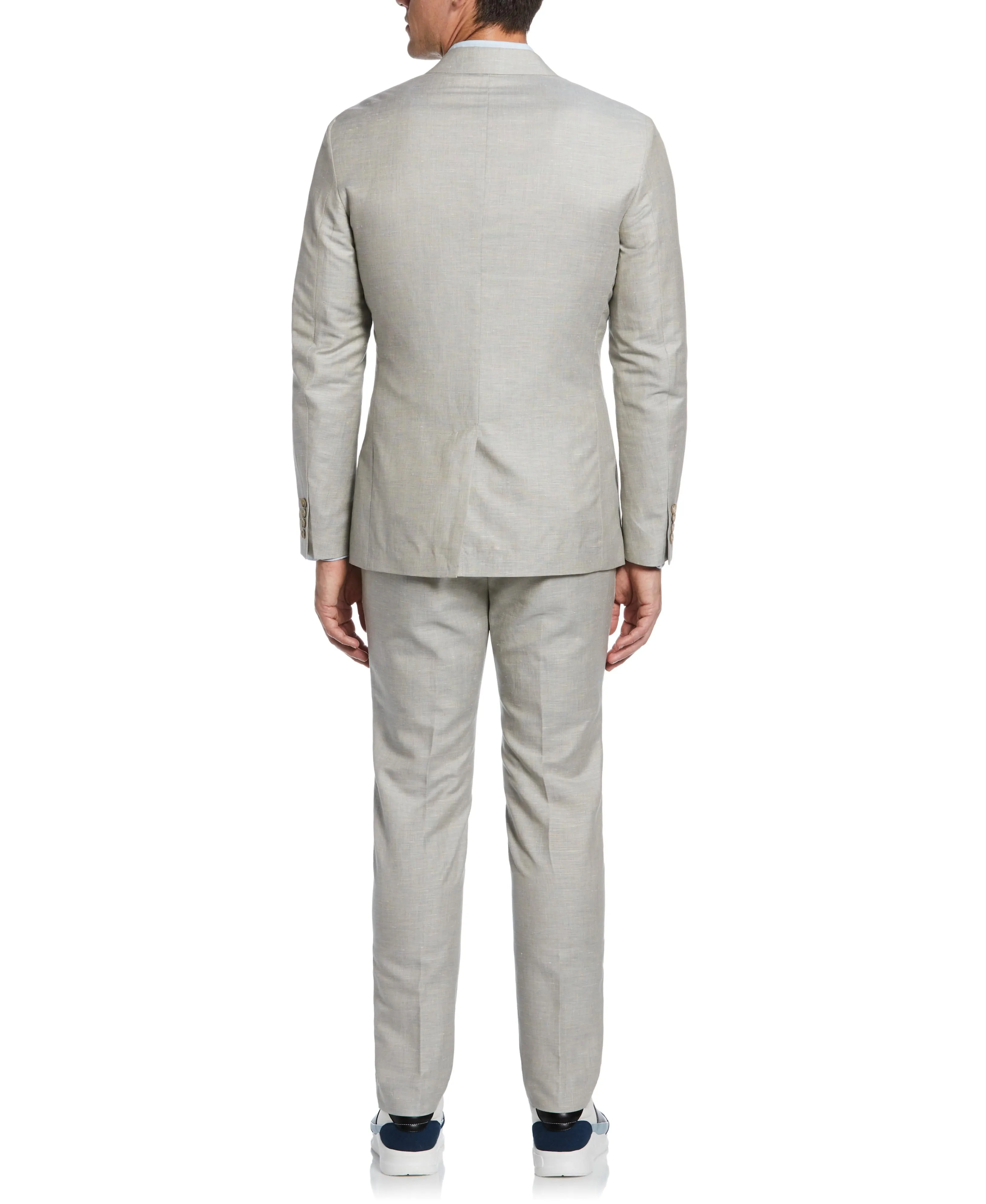Very Slim Linen Blend Textured Suit Jacket