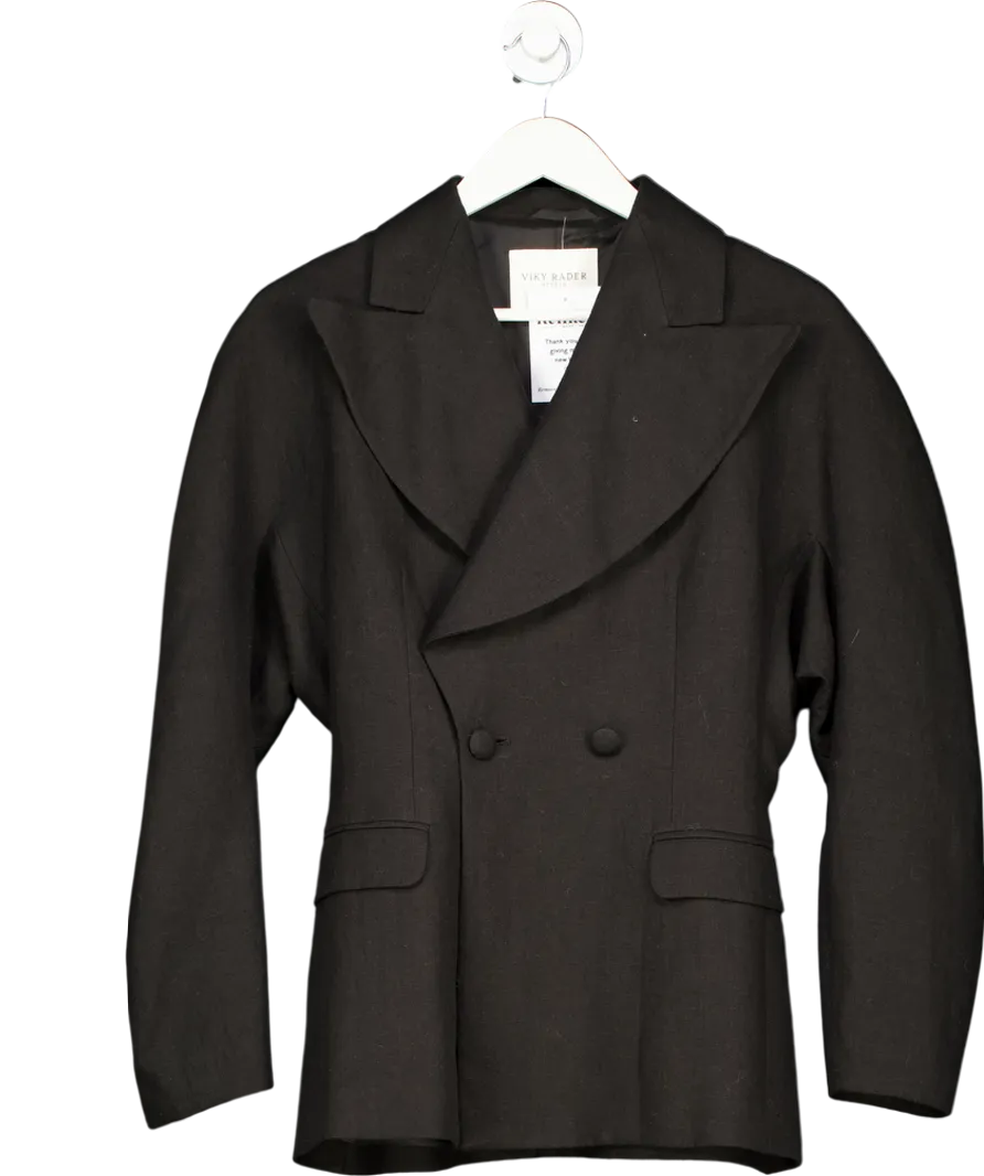Viky Rader Black Valerie Blazer UK 8