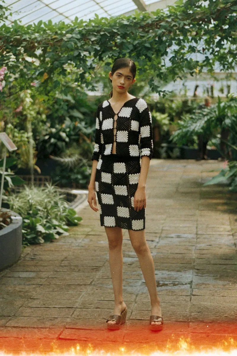 Viridiana Skirt in Checkers