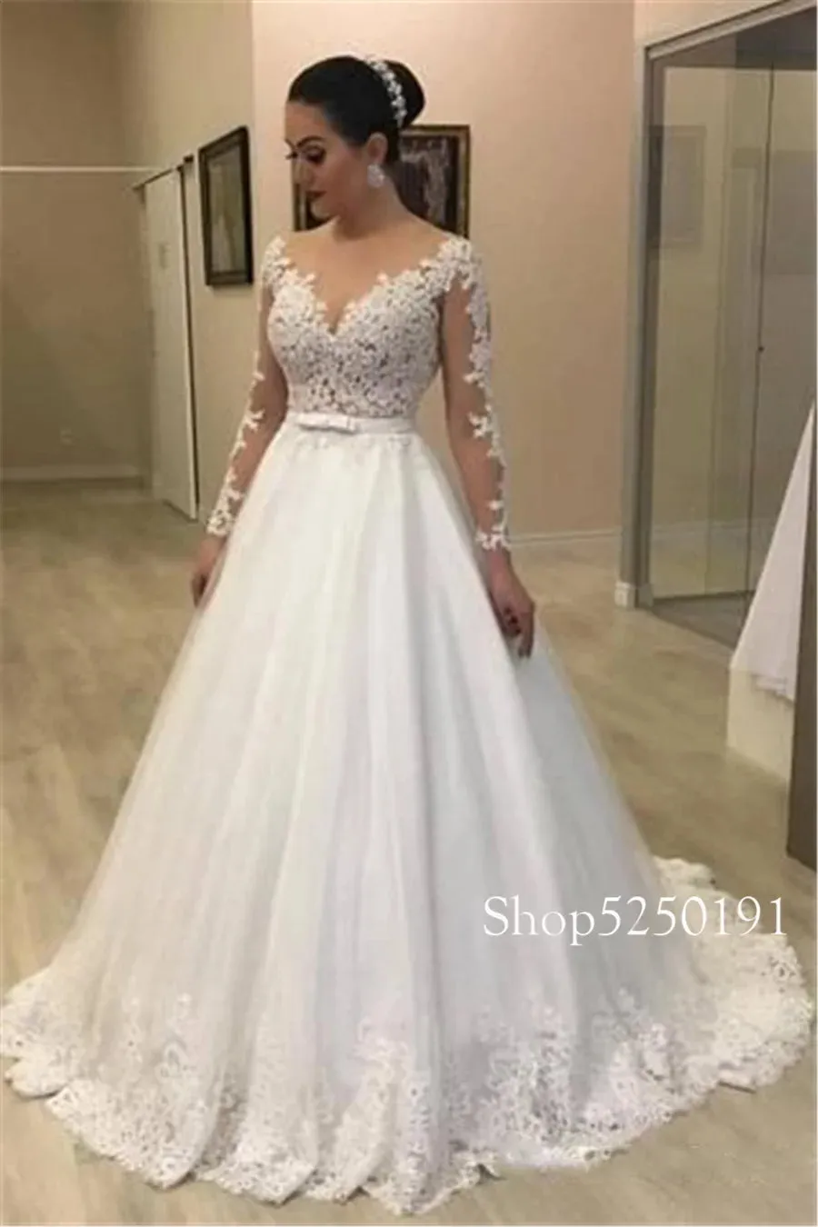 Wedding Guest Dresses: Wedding Dresses See Through Back Custom Two Pieces