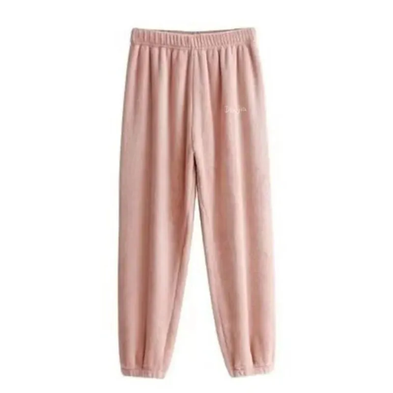 women  Fleecing Hoodie Pajama Suit Warm Woolen  Loose Top Elastic Waist Pants