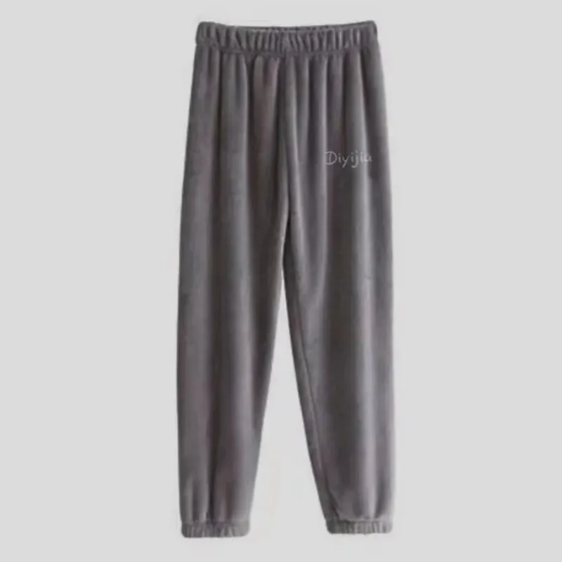 women  Fleecing Hoodie Pajama Suit Warm Woolen  Loose Top Elastic Waist Pants