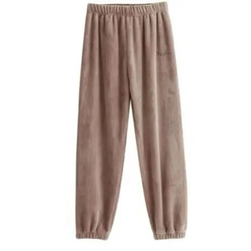 women  Fleecing Hoodie Pajama Suit Warm Woolen  Loose Top Elastic Waist Pants