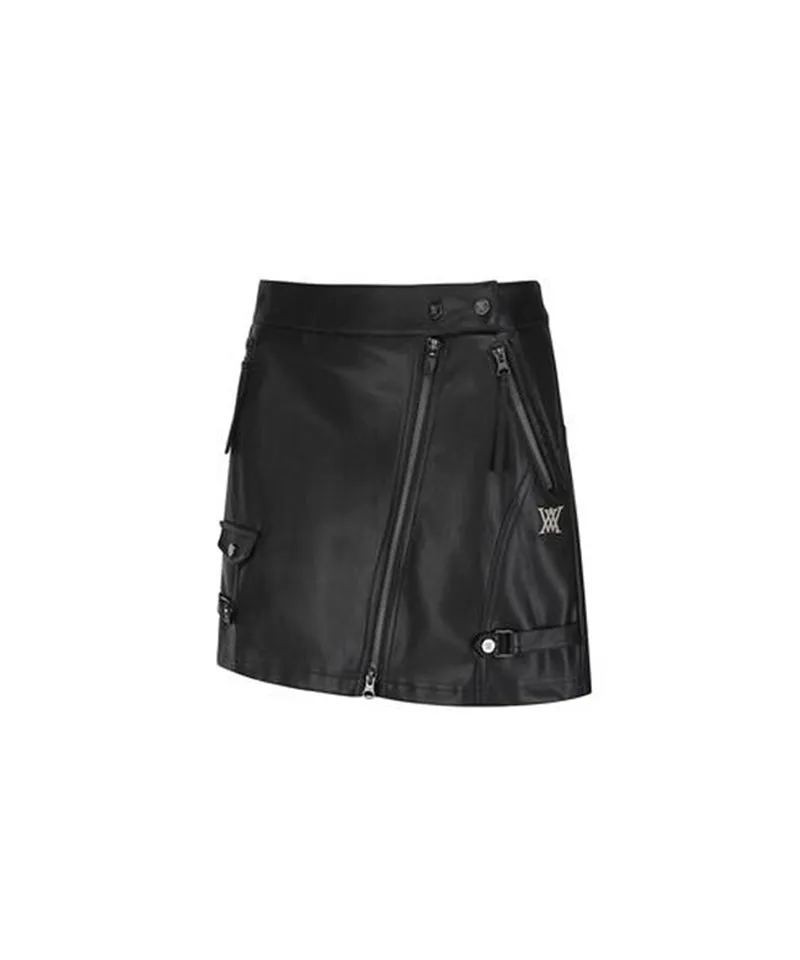 Women's Faux Leather A - Line SQ - Black