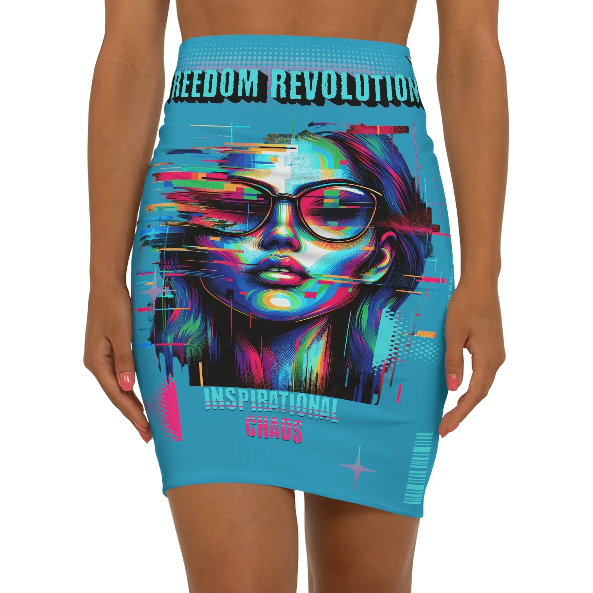 Women's Mid-Waist Pencil Skirt (AOP)