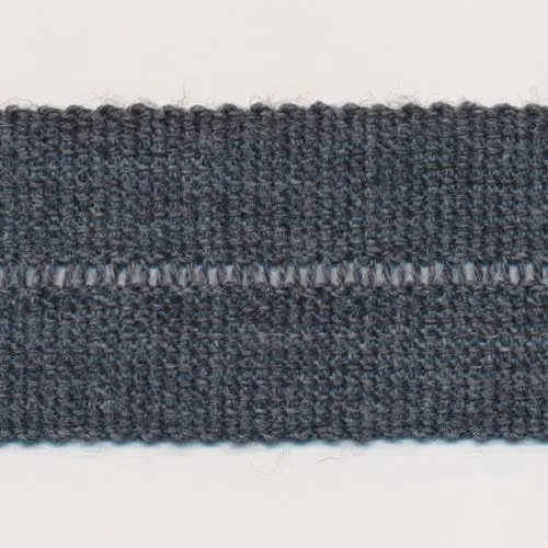 Wool Knit Binder Tape #105 Steel Black