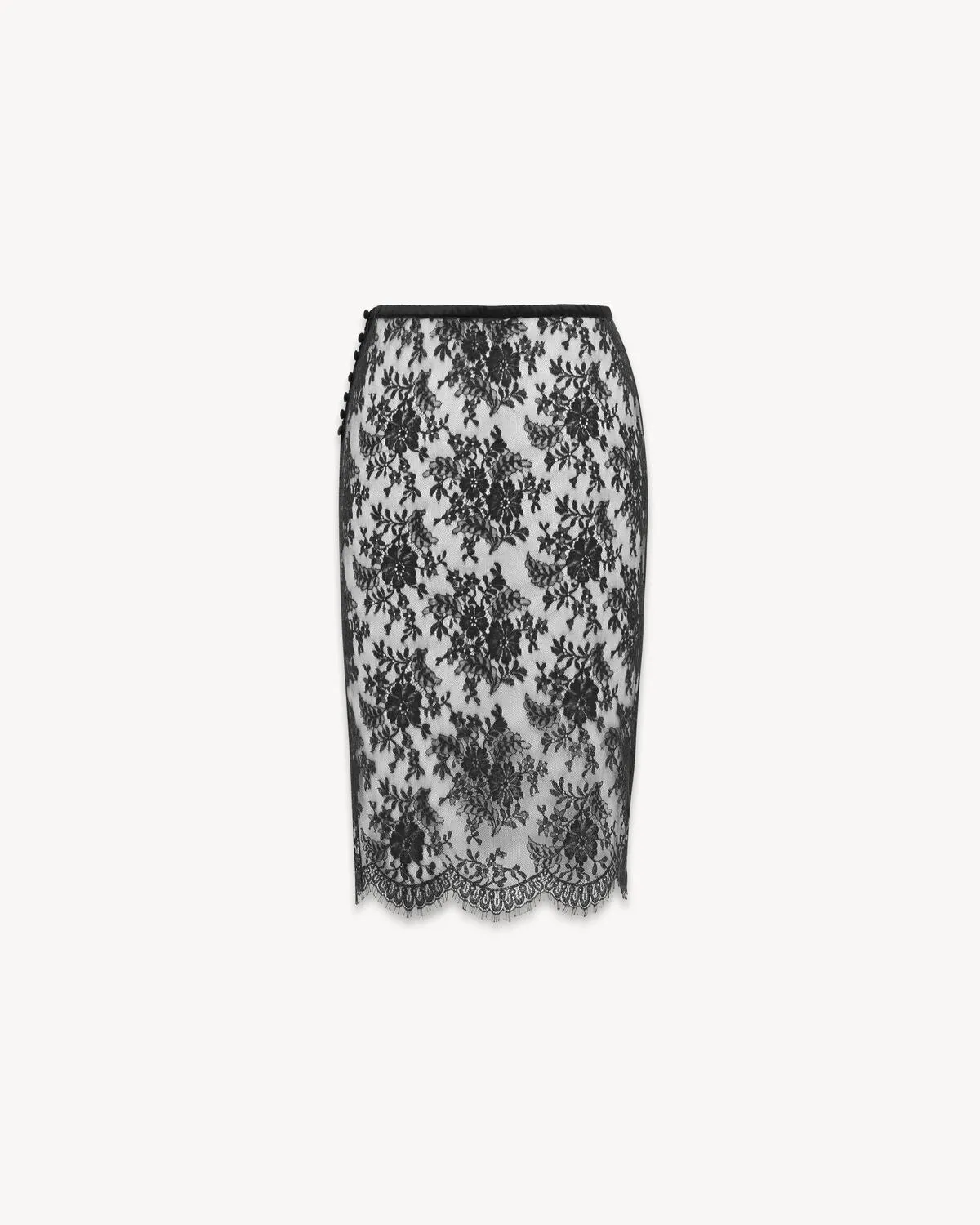Wrap Pencil Skirt In Lace