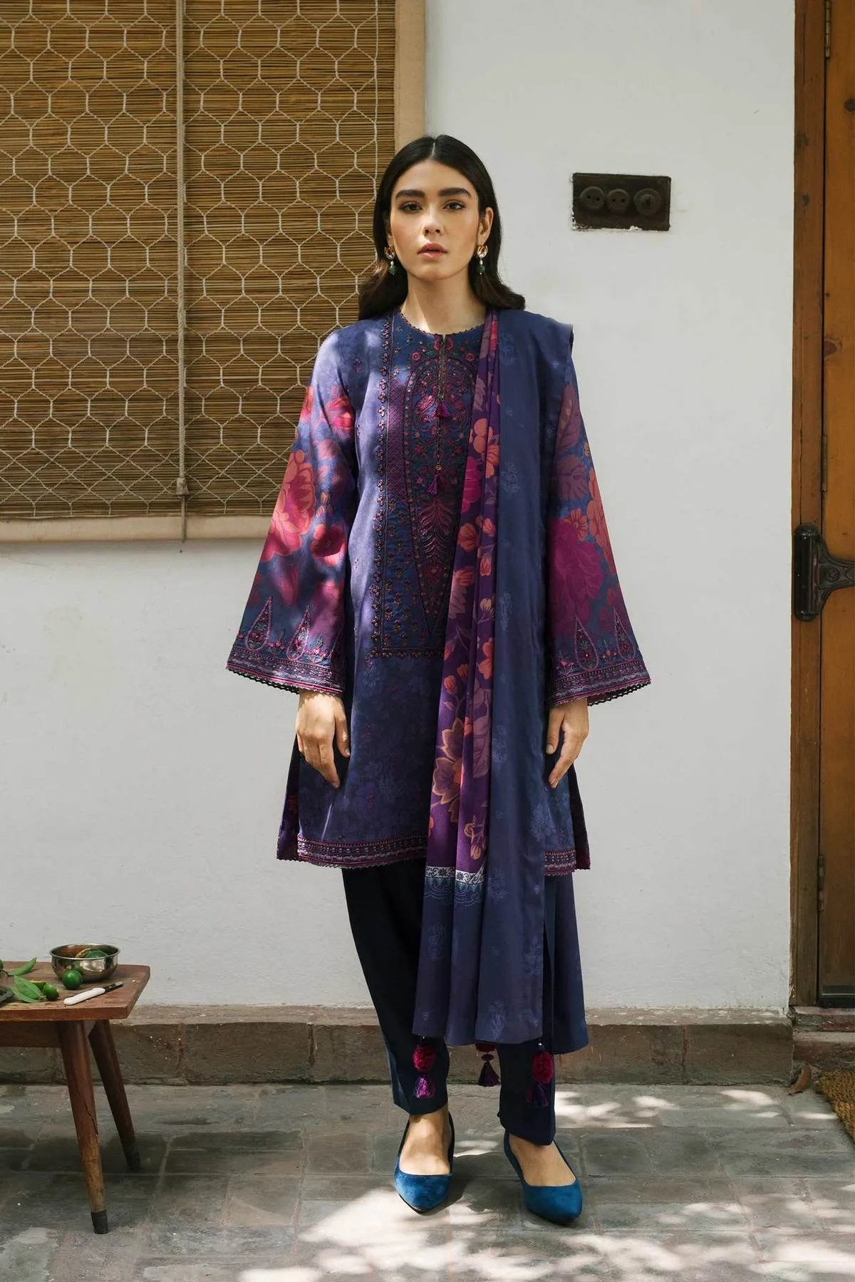 ZW21-4A |  Zara Shahjahan Coco Winter 2021 Collection | Unstitched Embroidered Linen Suits